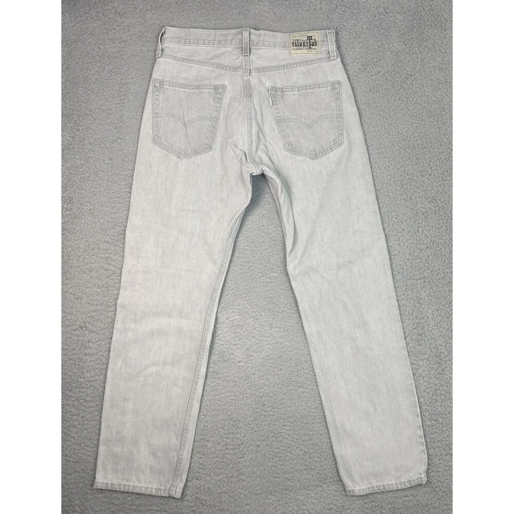 Levis Silvertab Straight Light Gray Jeans Size 29x30 Zipper Fly 5 Pockets