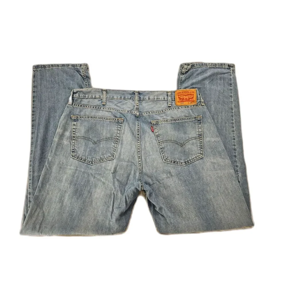 Levi's 559 Jeans Mens 38x34 Blue Jeans Denim Relaxed Straight Leg Distressed