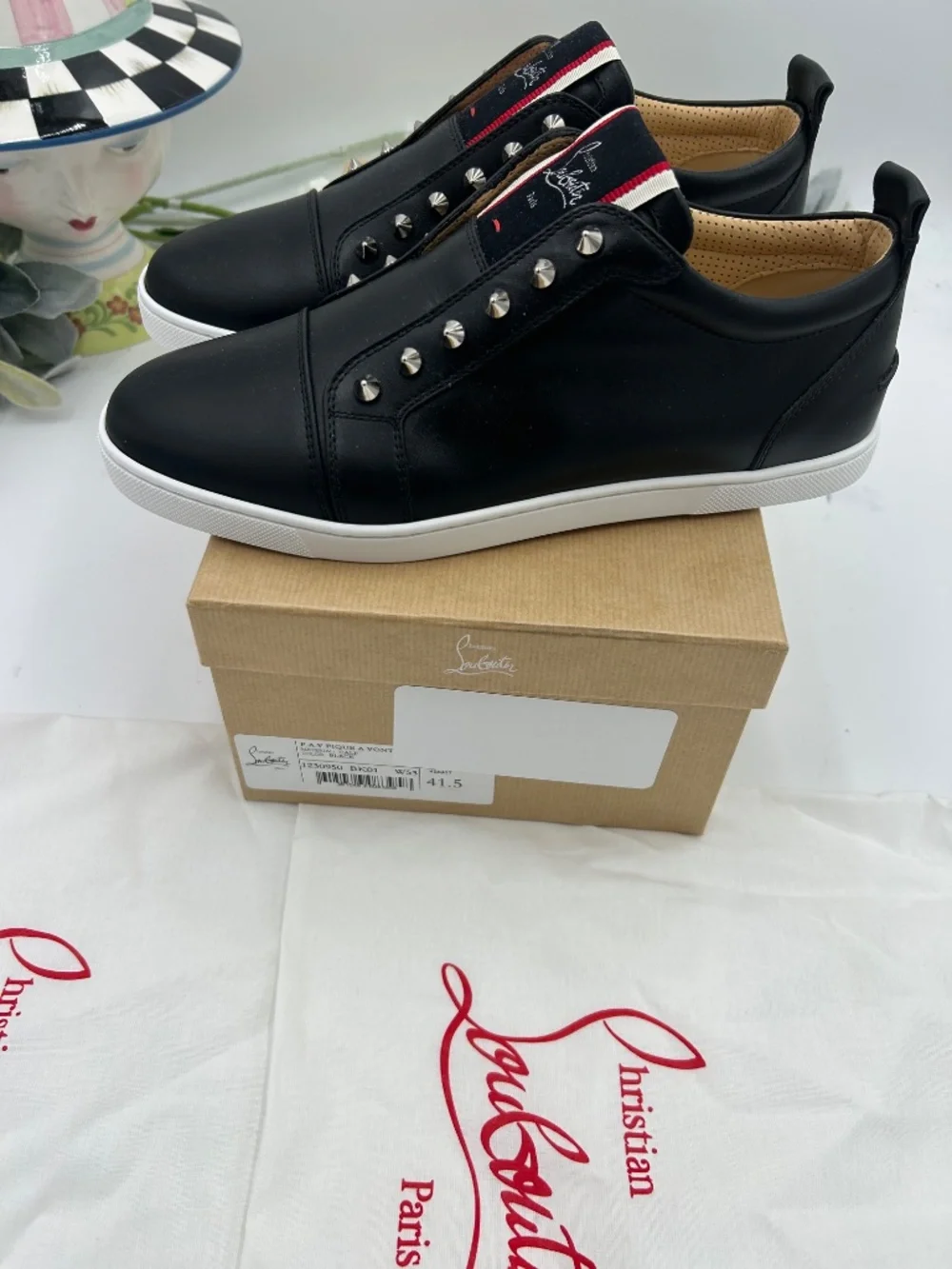 Men’s Christian Louboutin F.A.V Fique Slip On Sneaker's Size 41.5/8.5 US