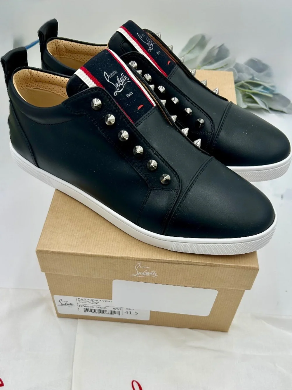 Men’s Christian Louboutin F.A.V Fique Slip On Sneaker's Size 41.5/8.5 US