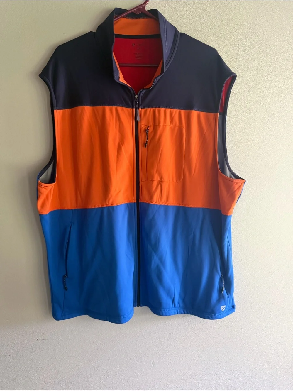 Cremieux Vest Sz XXL Sporty Color Block Lightweight Golf‎ Pockets Scuba