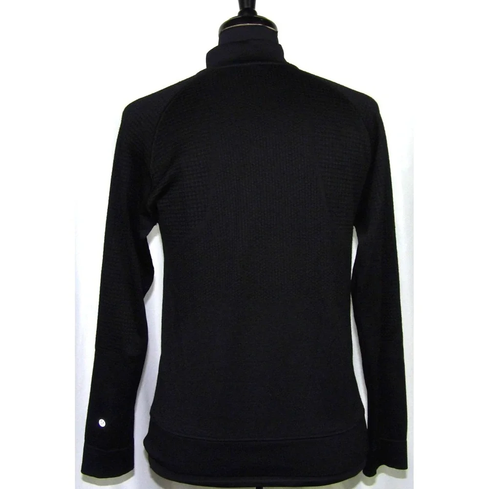 Lululemon Black Pull Over 1/4 Zip Stretch Athletic Running Jacket Men's Small