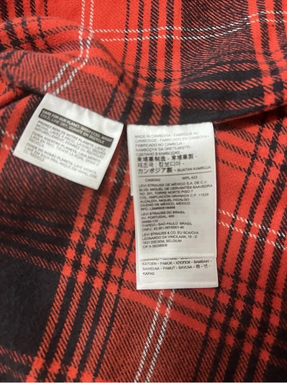 Levi’s NWT Flannel Lined Canvas Trucker Jacket M Grey Corduroy Collar 72890-001