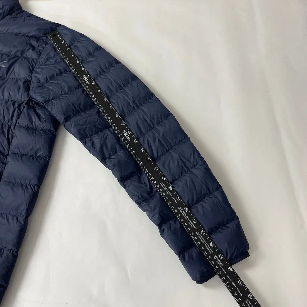 Eddie Bauer Puffer Jacket Mens L Blue 650 Down Fill Outdoor Gorpcore Hiking