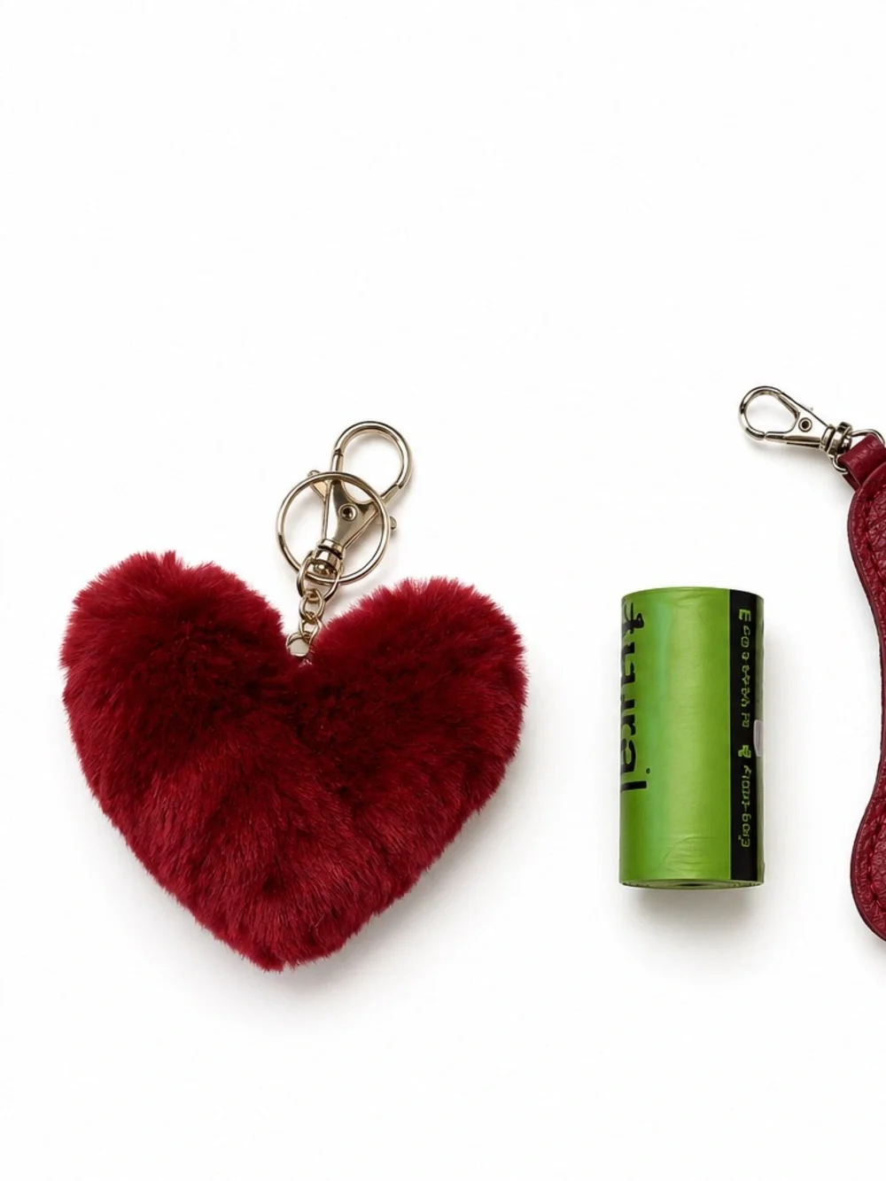 Dog Walking Gift Set | Rope Toy, Poop Bag Holder & Heart Keychain | New