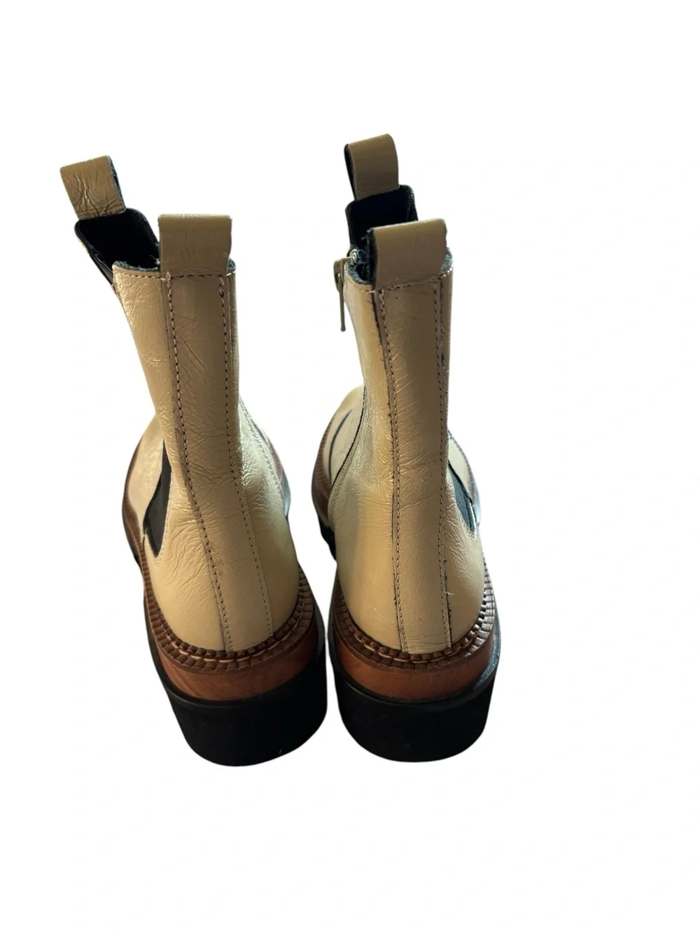 Free People Vance Chelsea Clog Boots Oatmeal Like New size 38