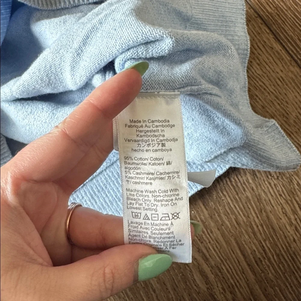 J Crew Light Blue Short-Sleeve Knit Polo Shirt