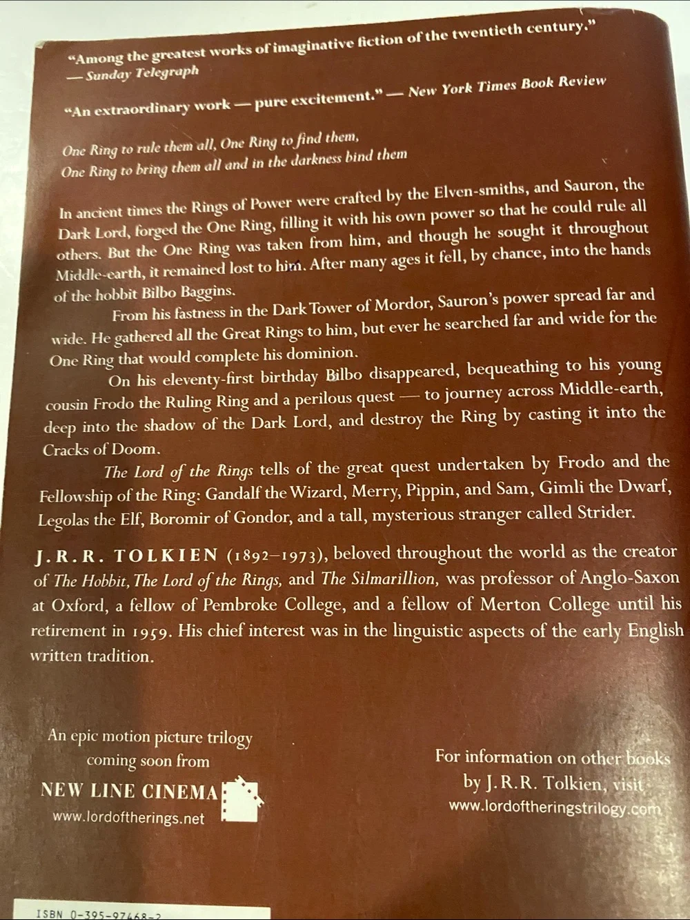 Houghton Mifflin “lord rings