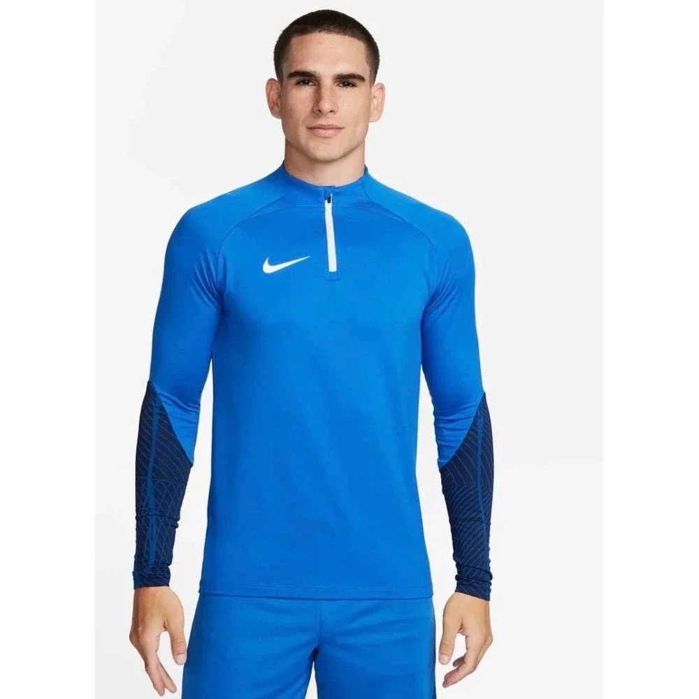 Nike Dri-FIT Slim Fit Long‎ Sleeve 1/4 Zip Athletic Training Top Men's XL Blue