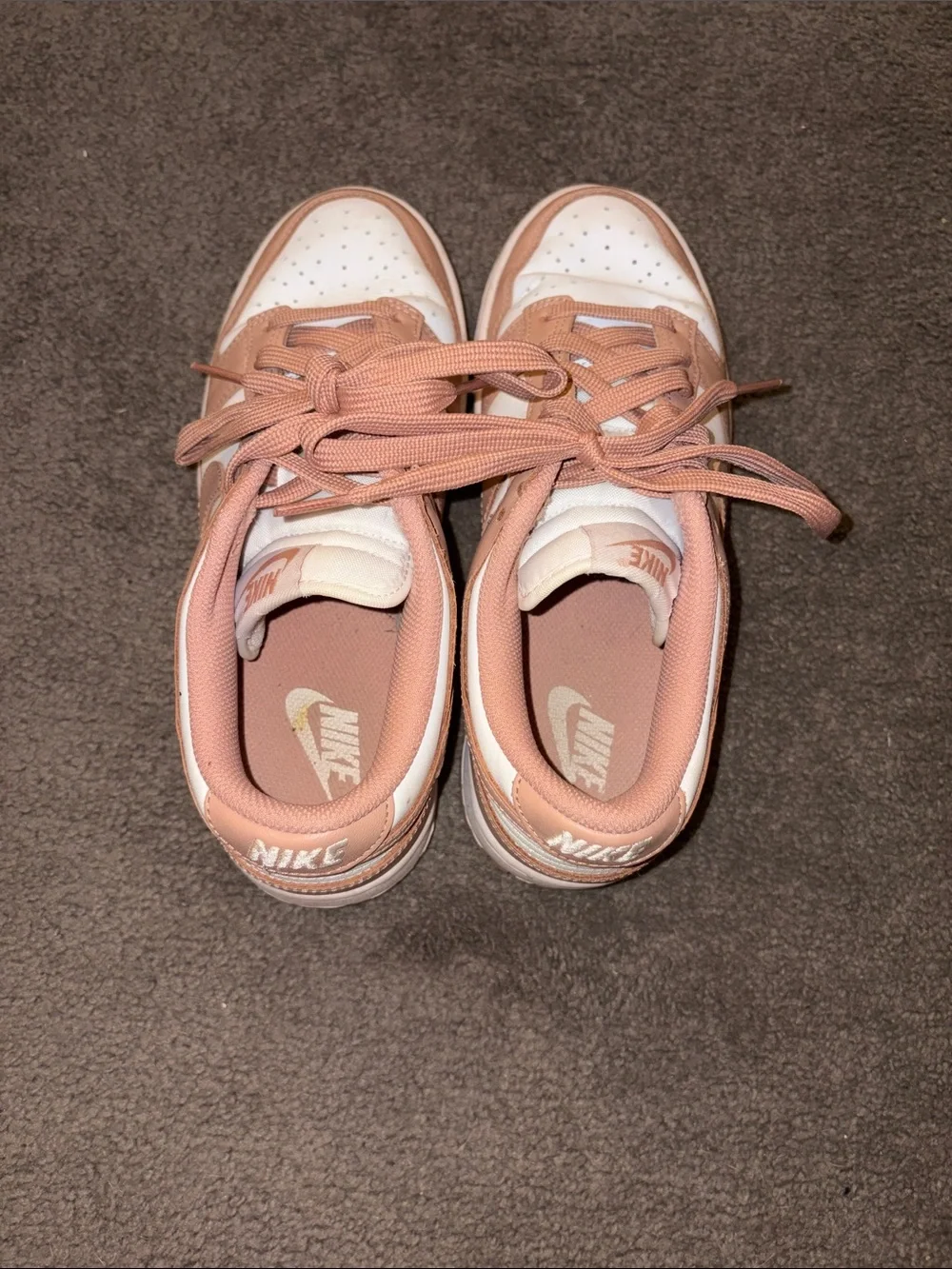 Nike Women’s Low-Top Sneakers in Blush Pink and White