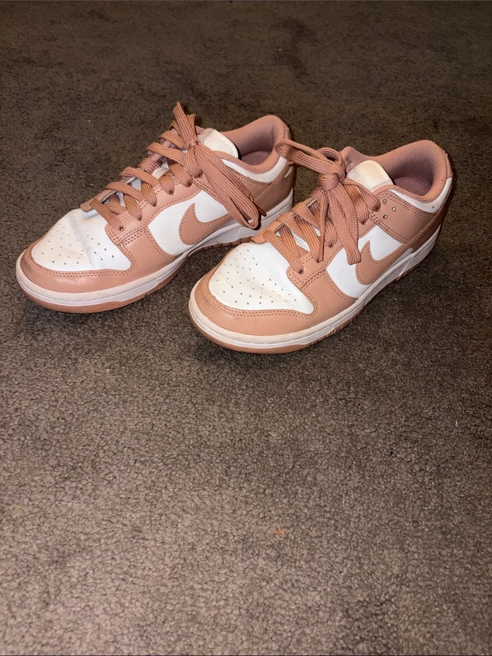 Nike Women’s Low-Top Sneakers in Blush Pink and White