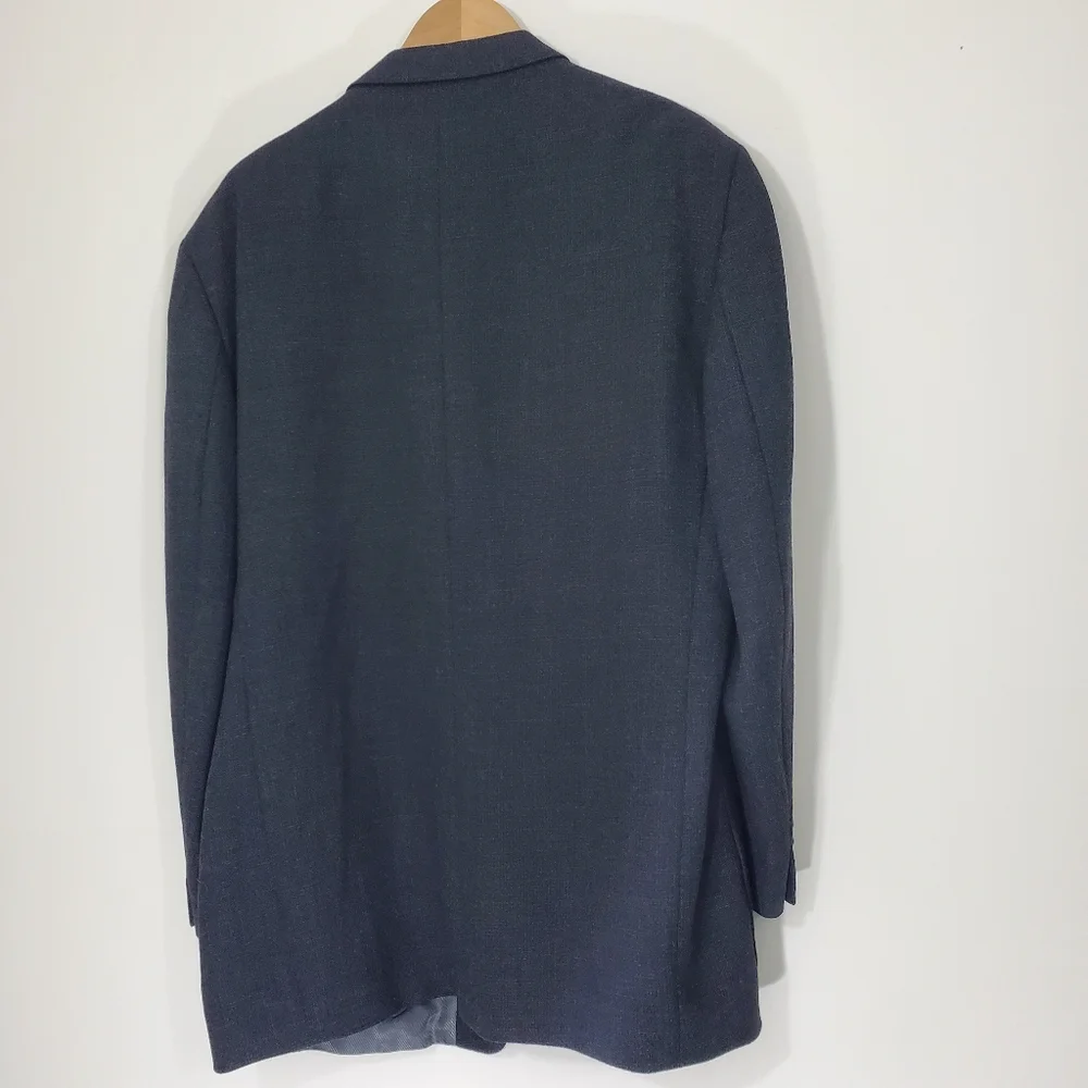 Biella Black/Britches of Georgetowne Gray Wool Knit Jacket, Size 48R