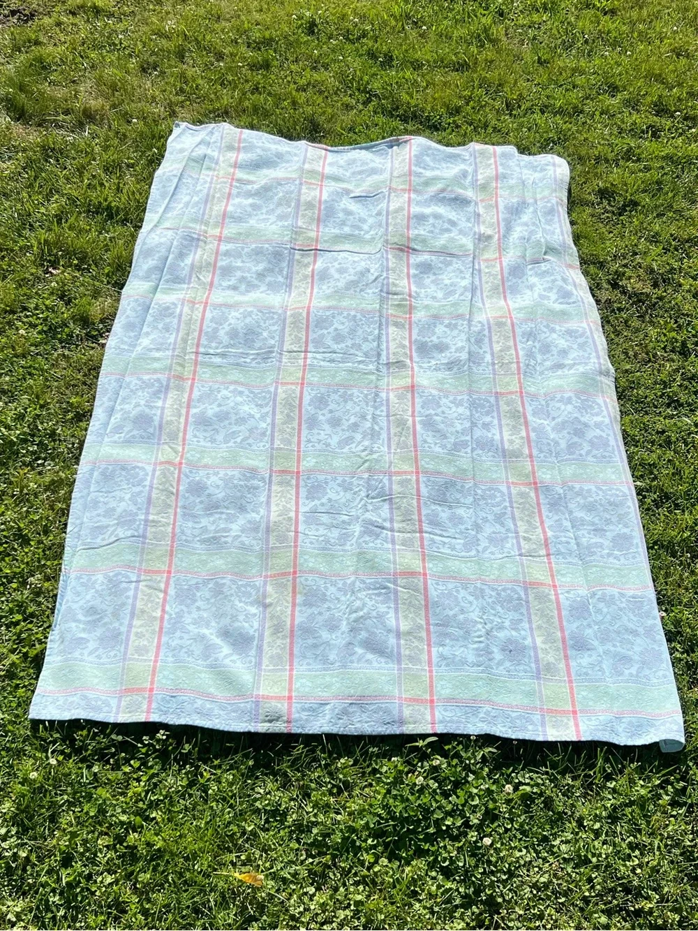 Pastel Cotton Butterfly Tablecloth 54 x 89”
