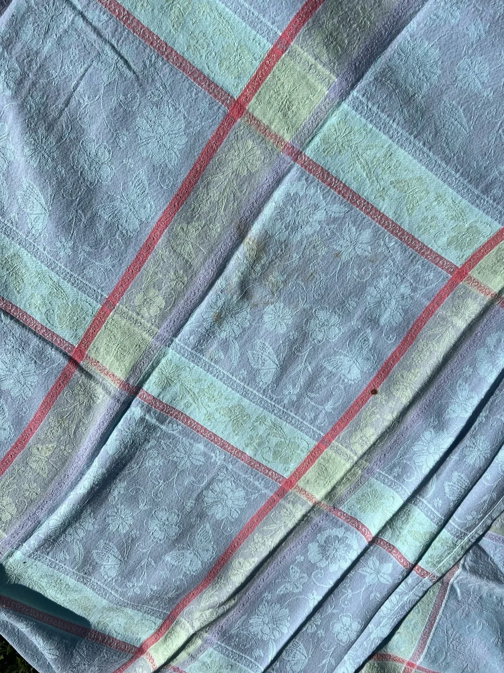 Pastel Cotton Butterfly Tablecloth 54 x 89”