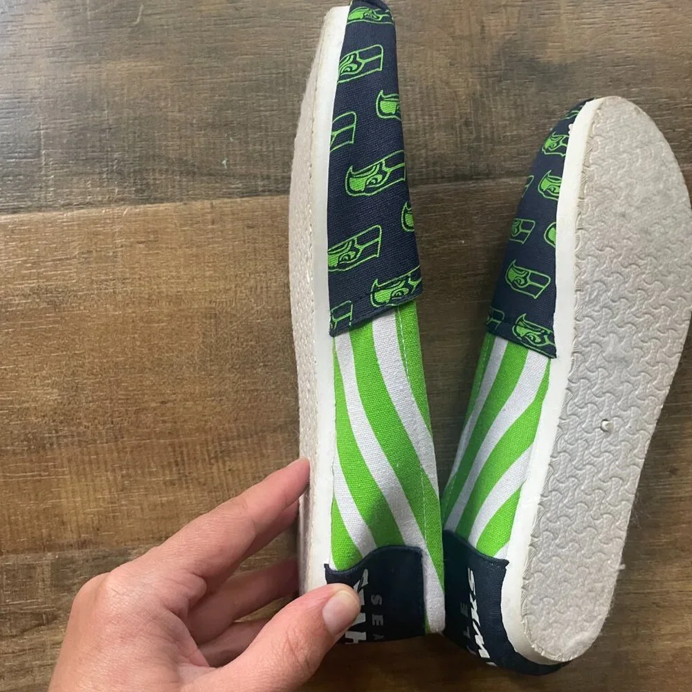 Seattle Seahawks Women's Canvas Flats — Size Medium — New Condition‎