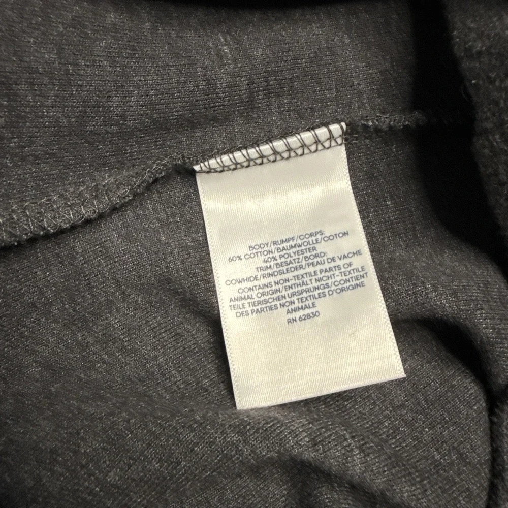 Lands End Men's Bedford Rib Quarter Zip Sweater‎ Gray 2XLT 50-52 Golf Cozy