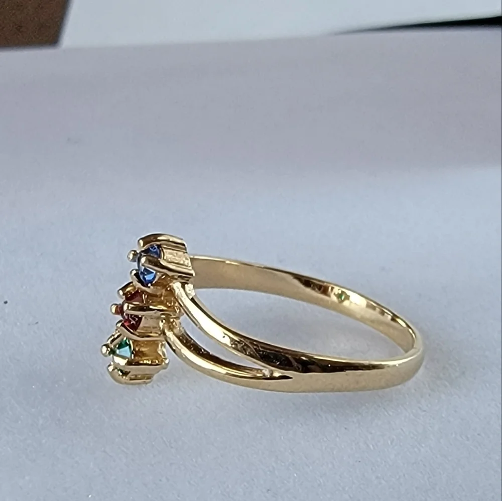 Vintage three gemstone