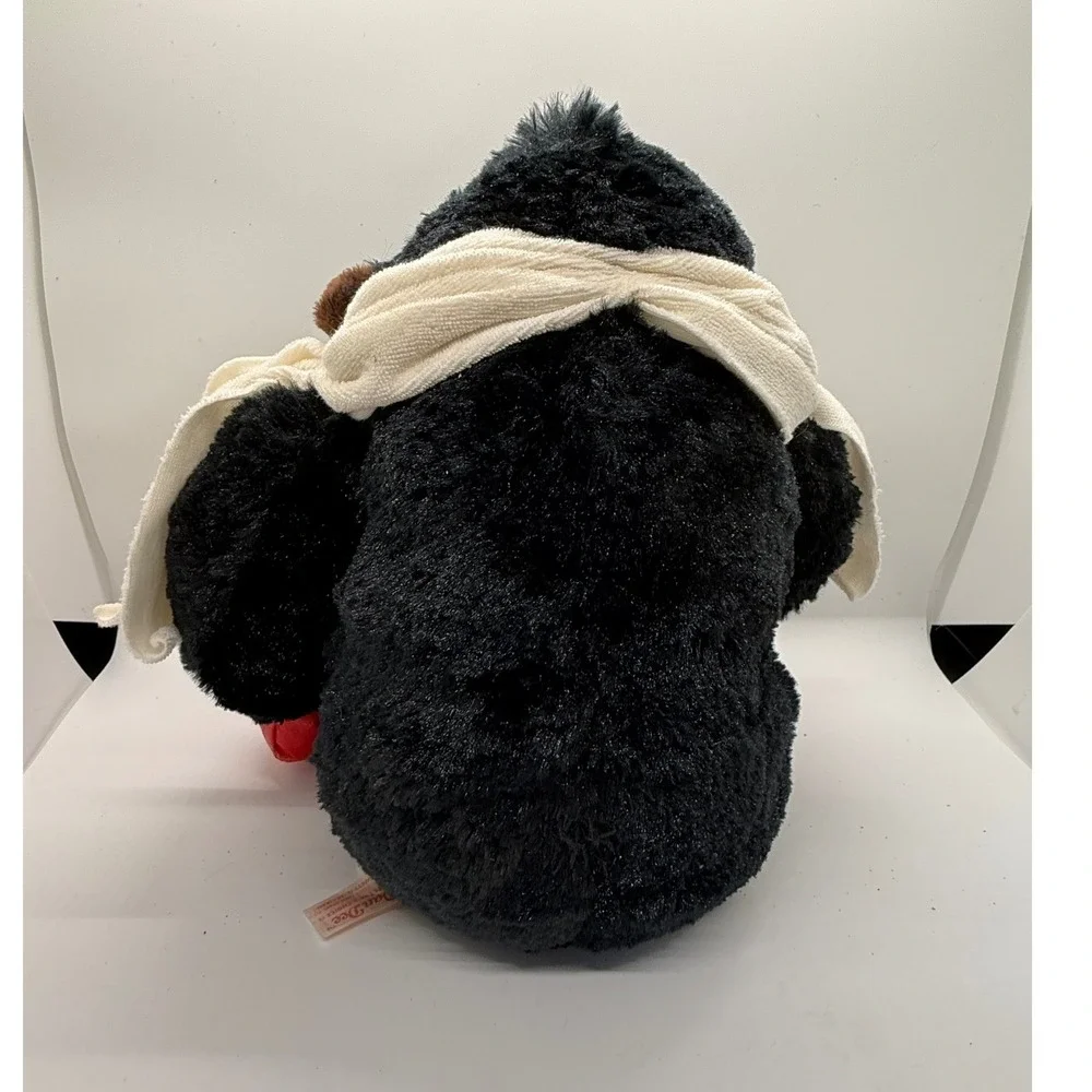 VTG‎ Dan Dee Boxing Gorilla Plush Toy Black Red Gloves You Knock Me Out Towel