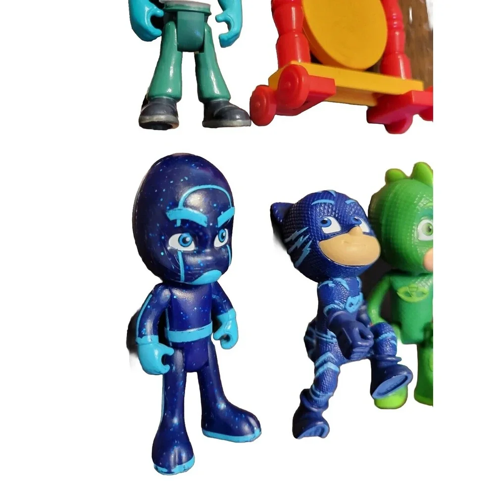 PJ Masks Action Figures Gekko Night Ninja Romeo‎ Gong Lot 5pc Toy Figures