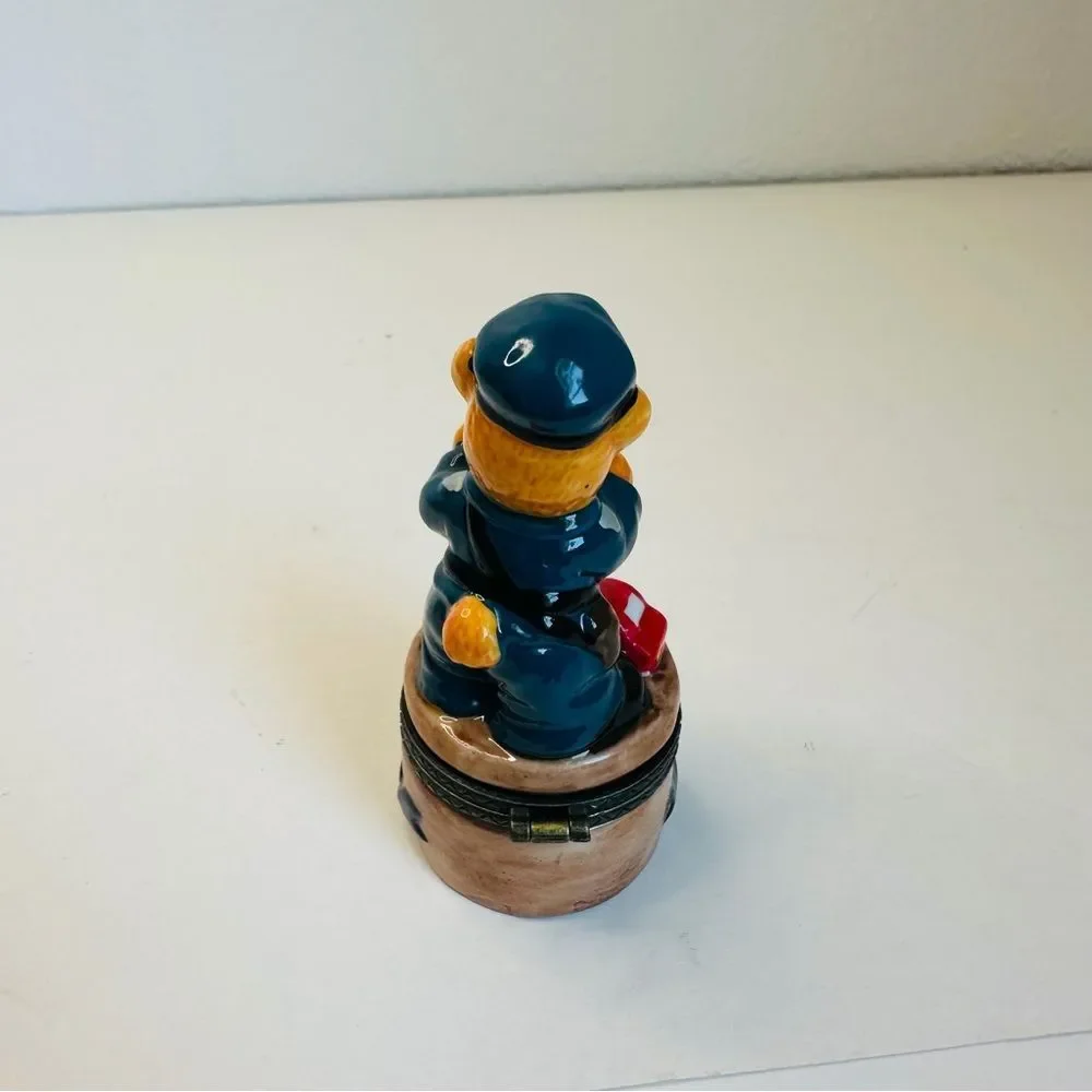 Police Officer Teddy Bear‎ Trinket Box
