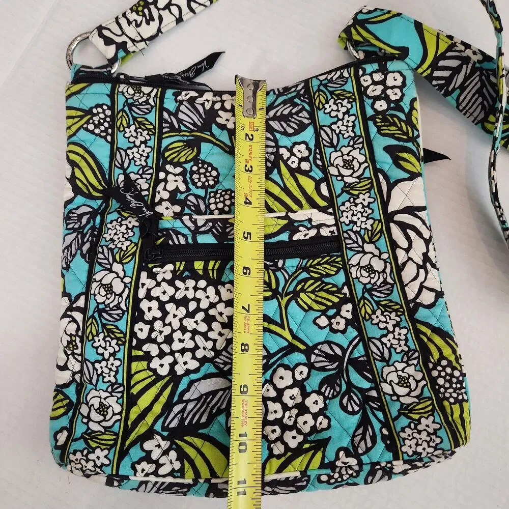 Vera Bradley HIPSTER Crossbody Purse Shoulder Bag ISLAND BLOOMS Zip 11