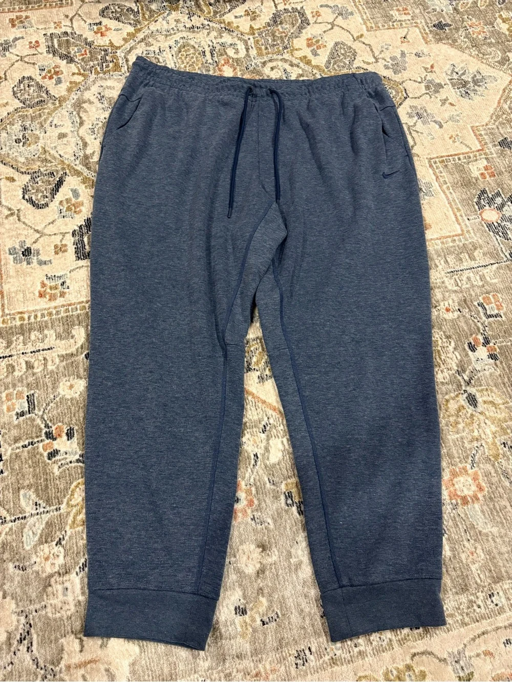 Nike Men's Dark Navy Heather Fleece Joggers