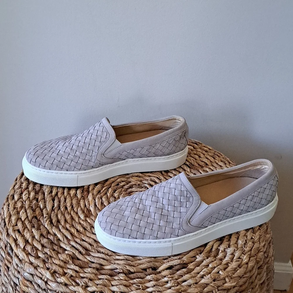 M. Gemi Womens The Cerchio Grey Woven Leather Loafer‎ Sneaker EU39/US8.5