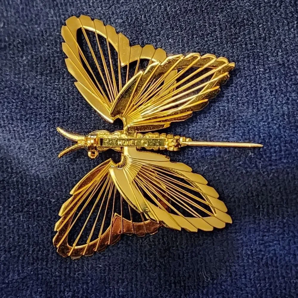 Monet butterfly brooch