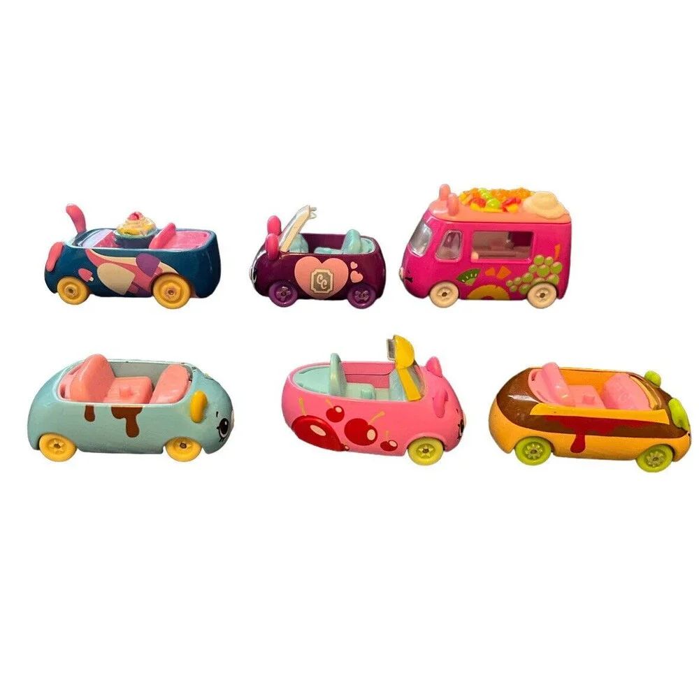 Shopkins Cutie Cars/Vans Lot 6 Moose Die Cast‎ Colorful Toys One Is Damaged