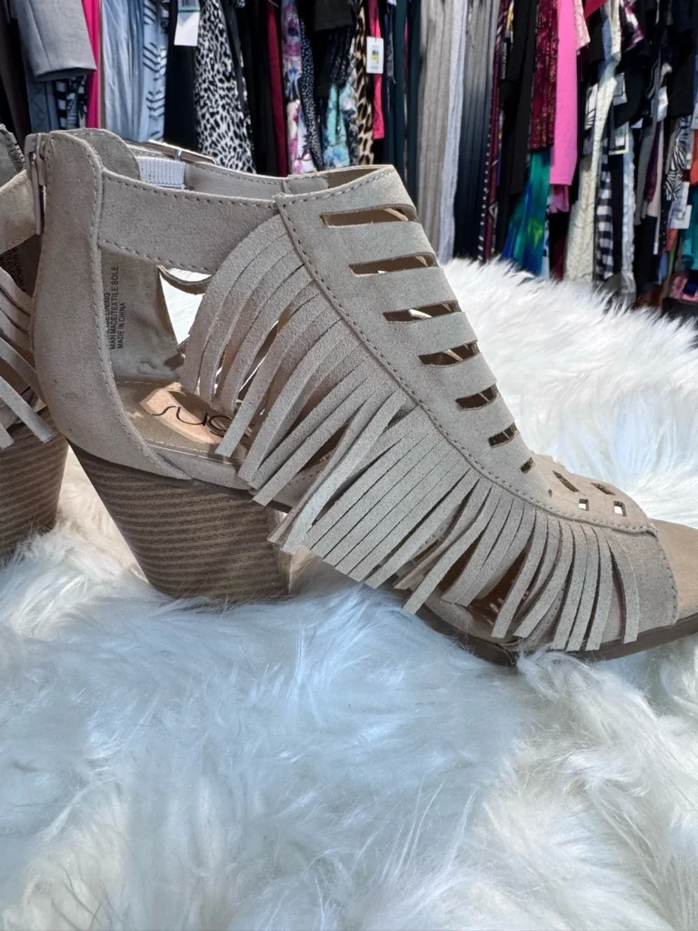 Sugar fringe suede