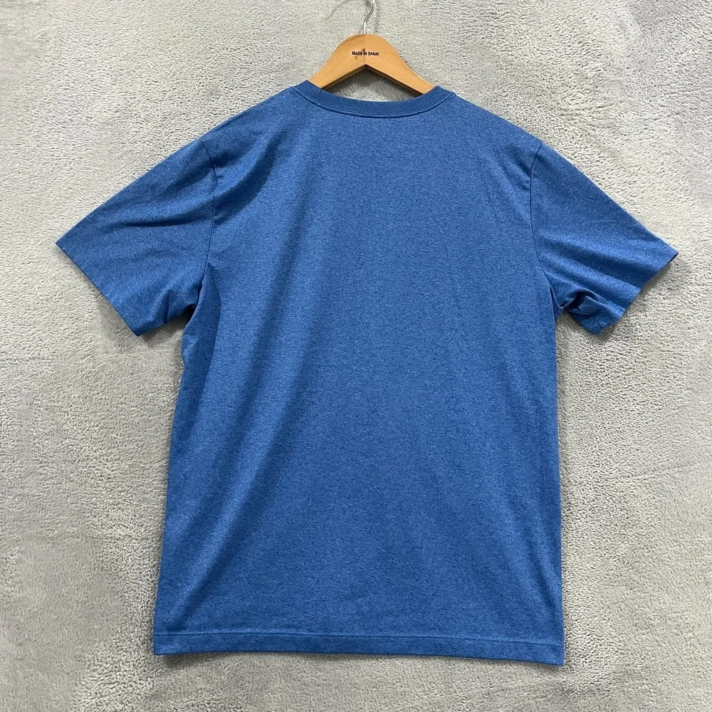 Nike Dri Fit Legend Fitness T Shirt Men Medium Heather Blue Crew Neck Athleisure