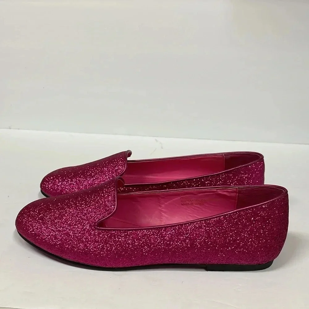 Twiggy London Pink Glittery Wide Width Taylor Swift Flats