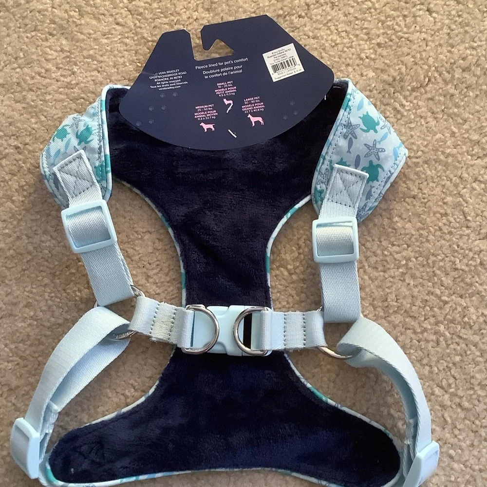 Vera Bradley Aqua Turtle Dog Harness