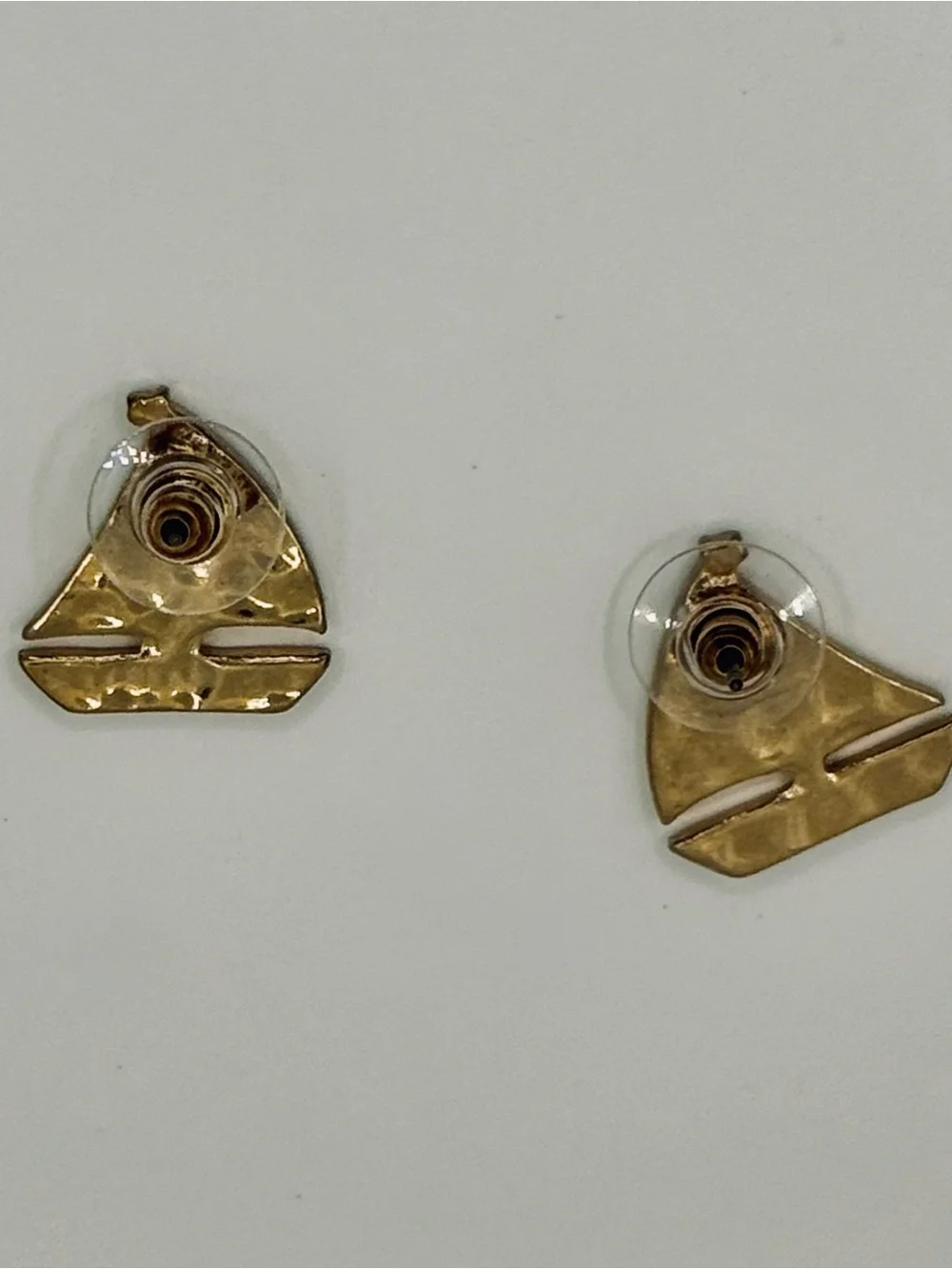 Sailboat Stud Earrings in Black and Yellow