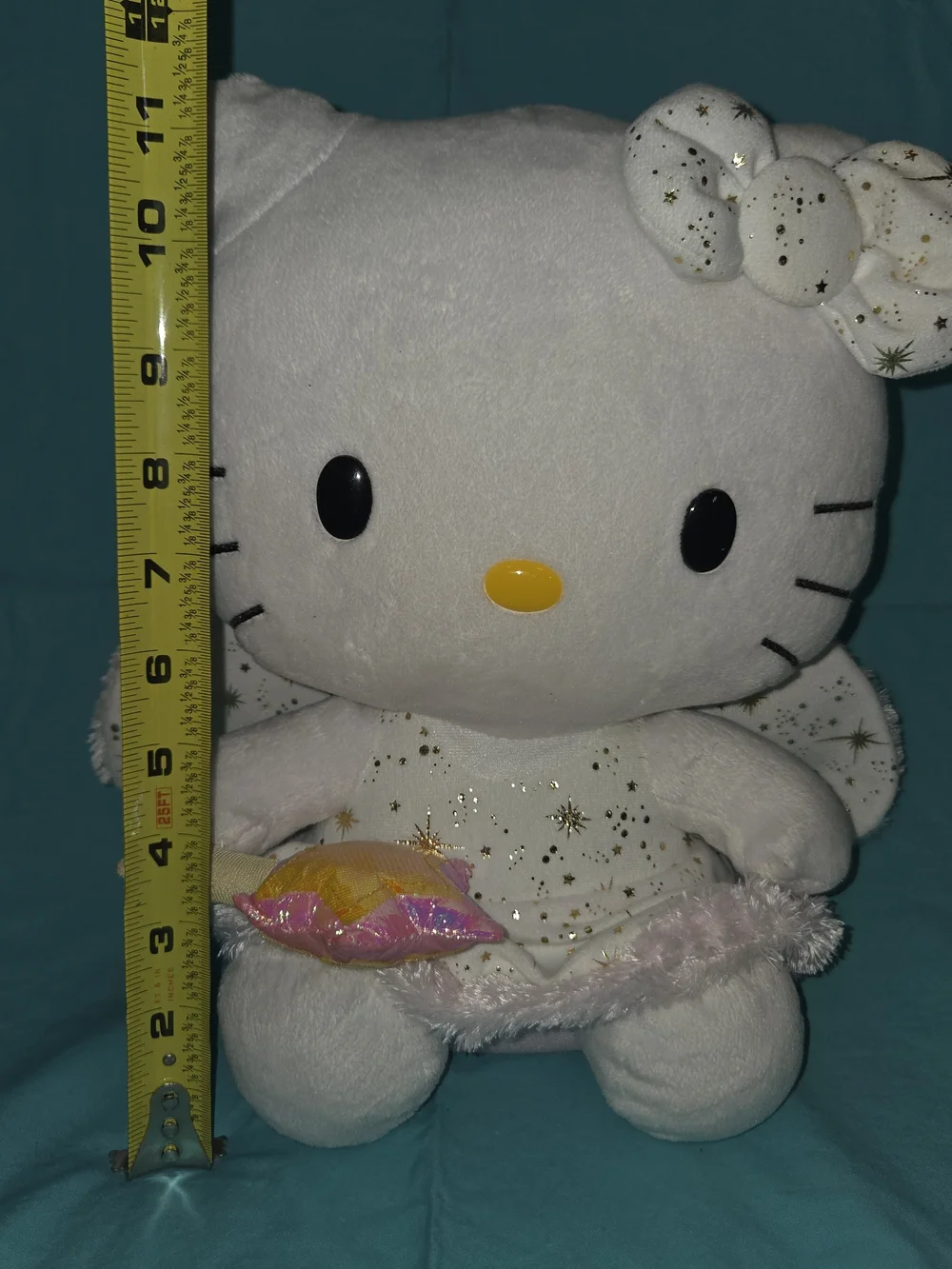 Sanrio Hello Kitty Sparkle Star Plush - White with Gold Details