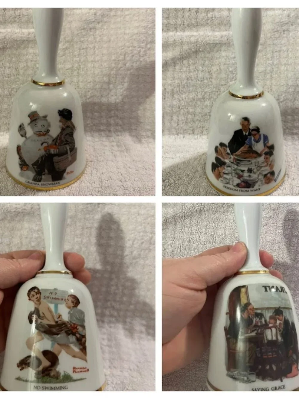 Norman Rockwell - Set of 4 Danbury Mint Bells