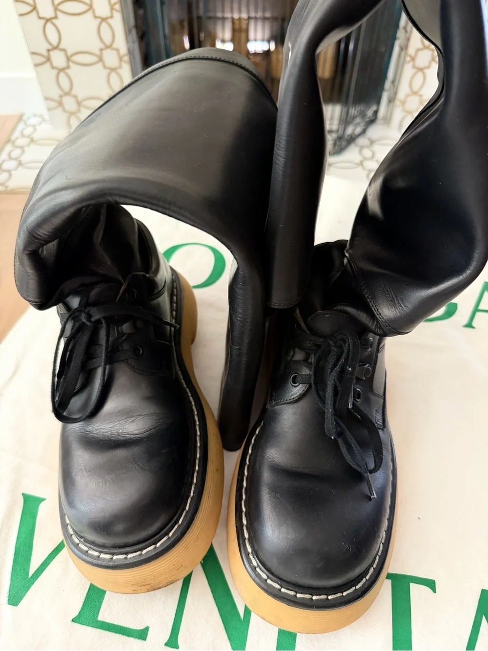 Bottega Veneta tall black