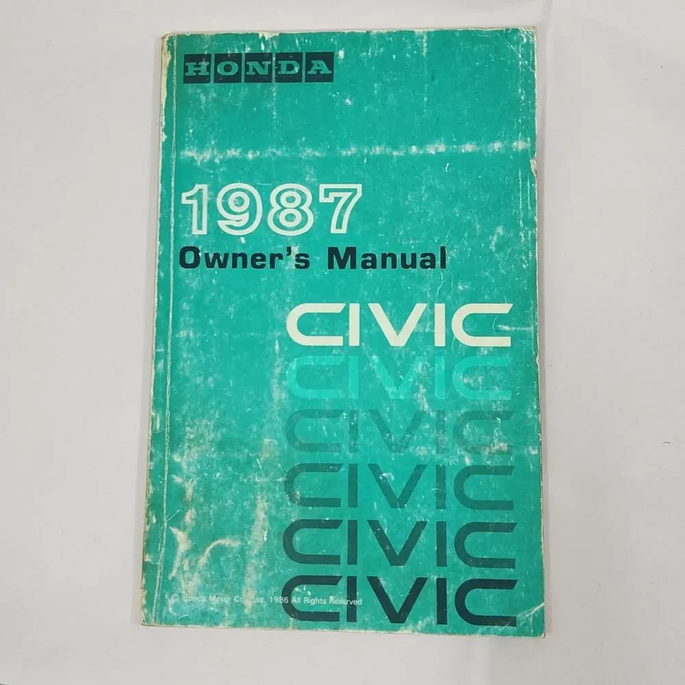 1987 Honda Civic Owner's Manual Glove Box OEM Original Automobile Car 80s