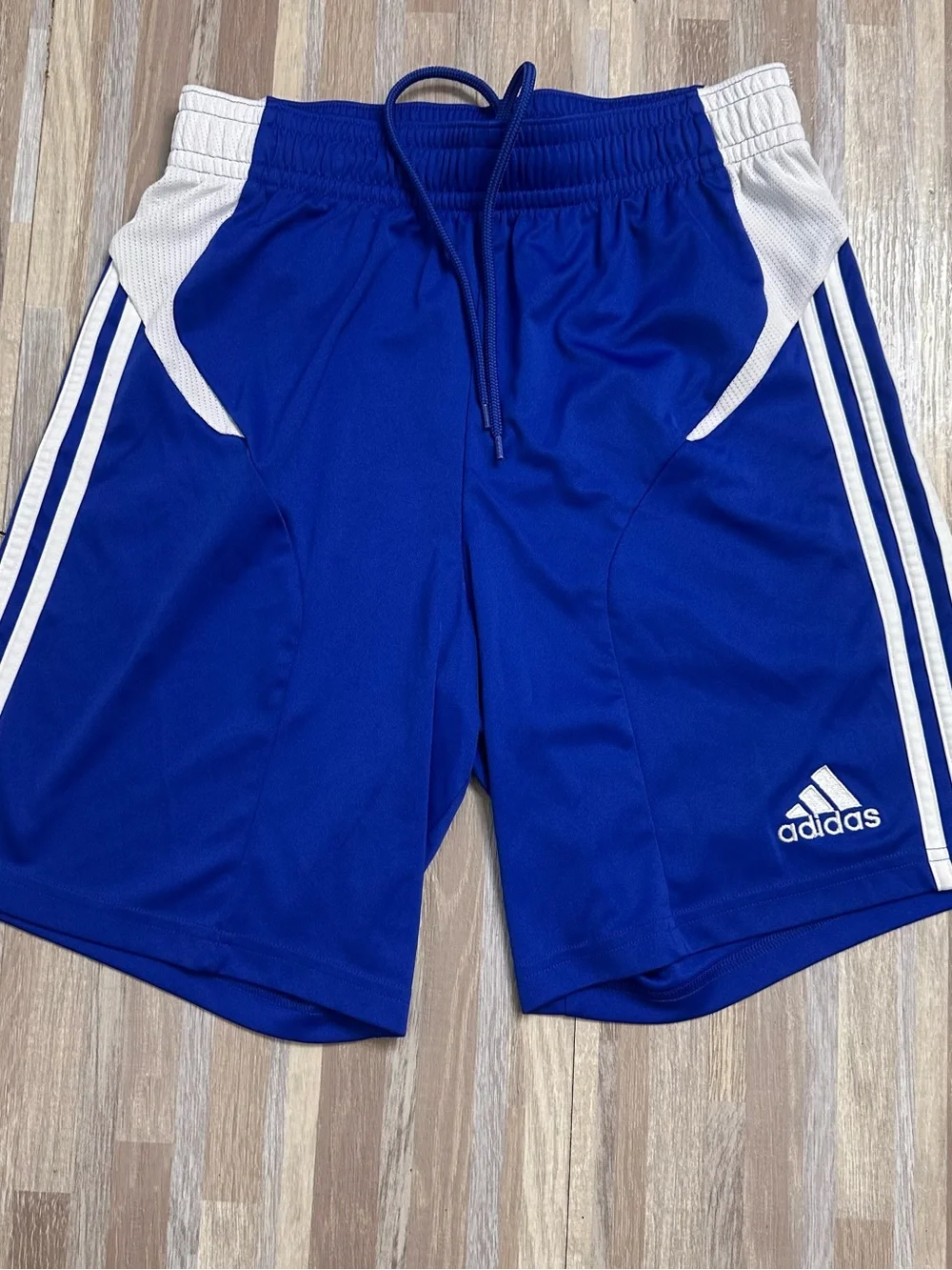 adidas Blue and Green Athletic Shorts Pair Boys Size Youth Large