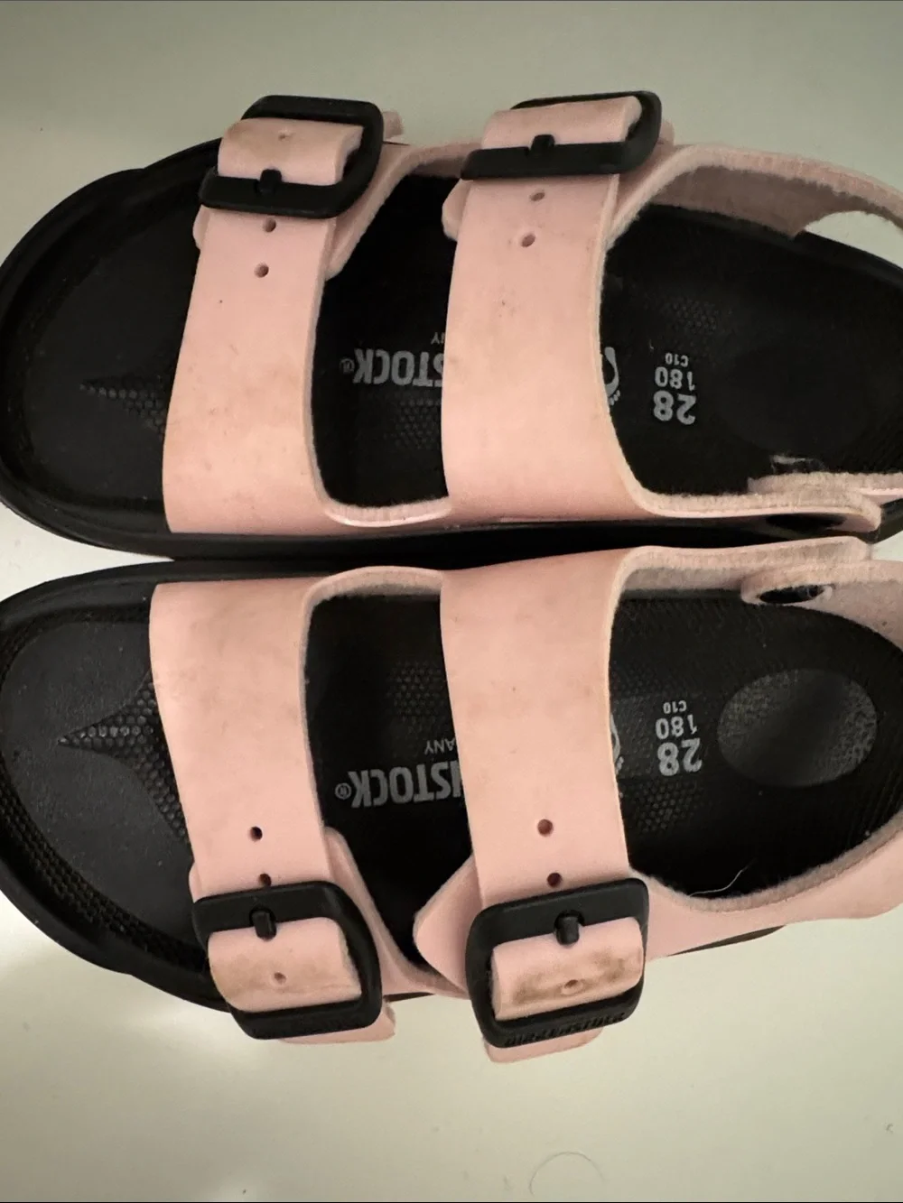Birkenstock Kids Light Pink Double Strap Sandals