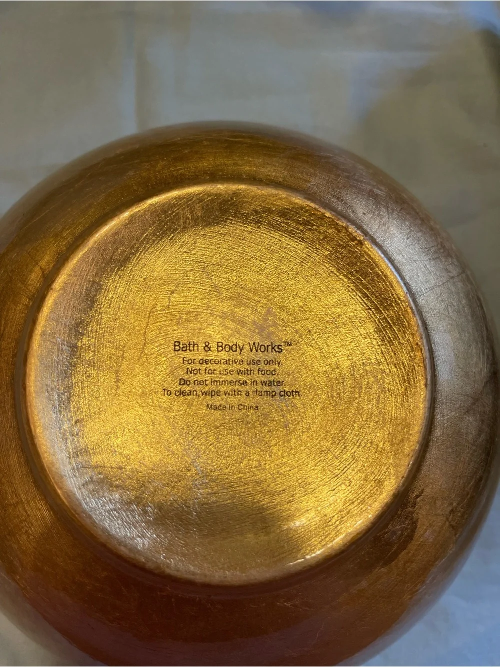 Bath & Body Works shiny gold