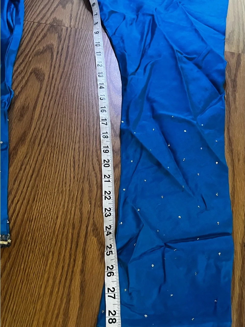 Embellished Sapphire Blue Salwar Pants with Dupatta