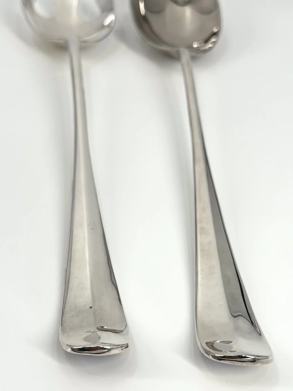 VTG International Silver Co Silverplate Queen Ann 13” Fork/Spoon Server Set