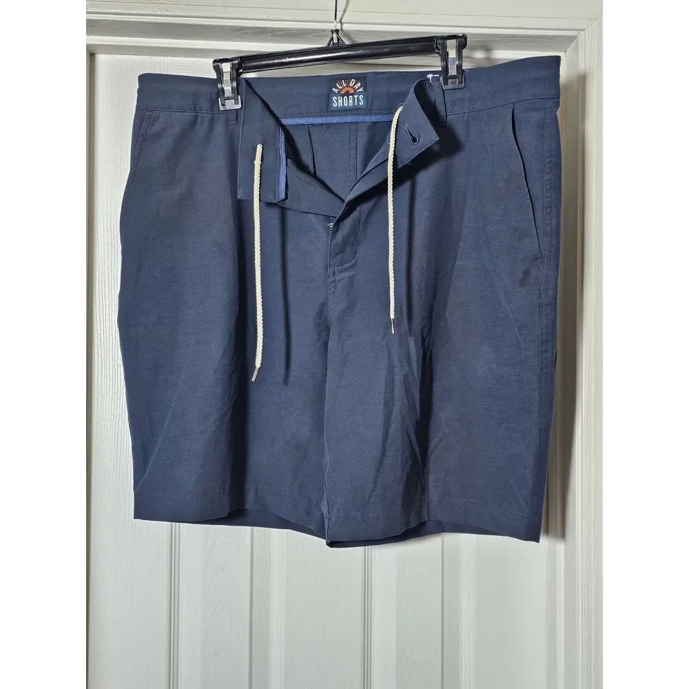 Faherty All Day Shorts‎ Men's Size 40 Blue Chino Stretch