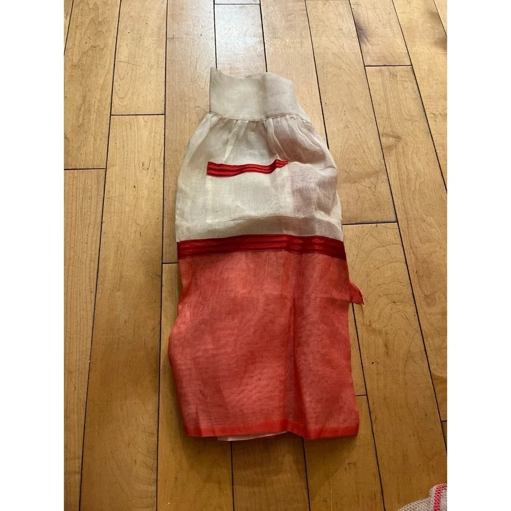 Handmade ivory red