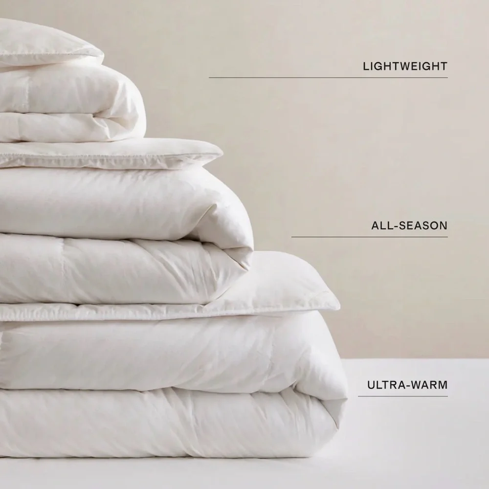 Quince Premium Duck Down lightweight White Comforter in Twin 762