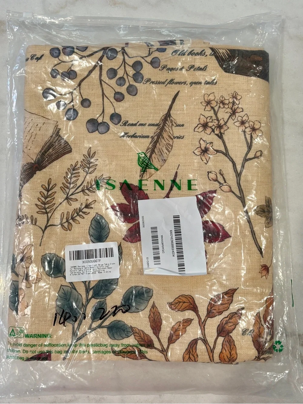 Designer French Linen Rectangular Tablecloth