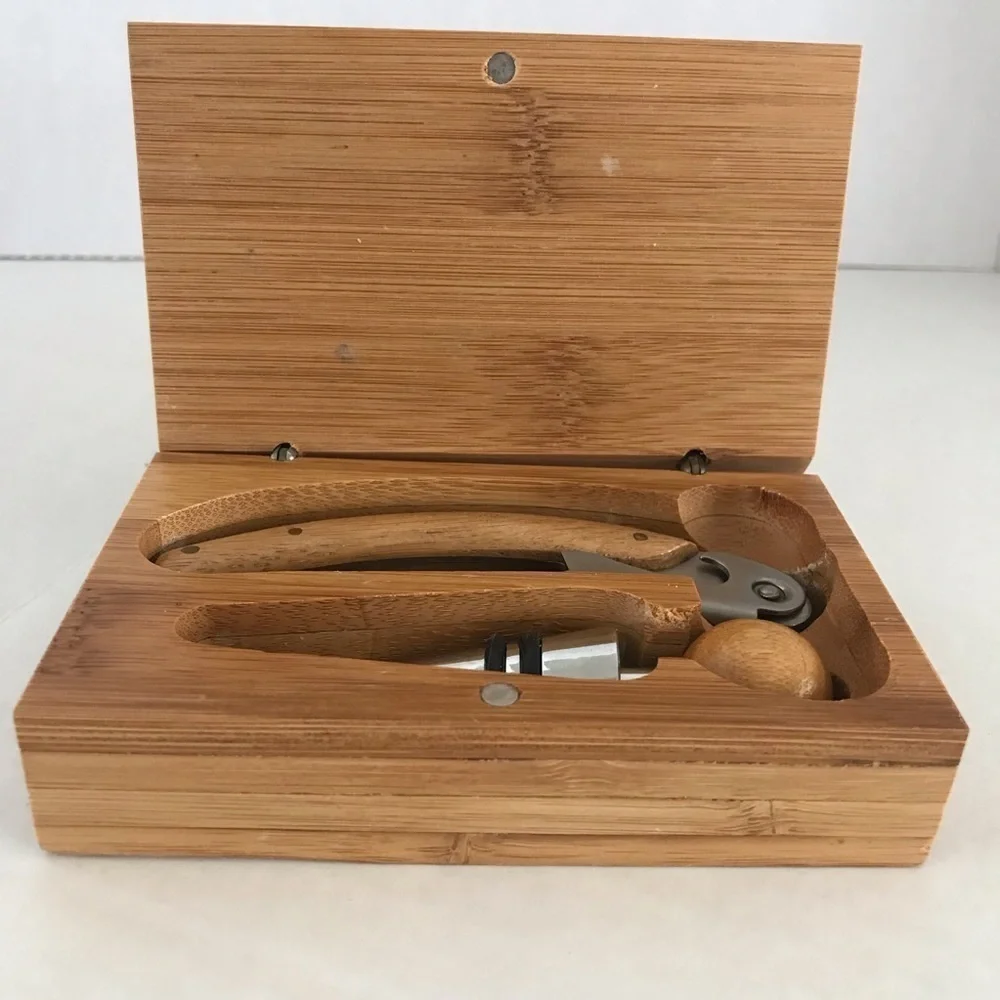 Keepsake 2-piece Bamboo Accessory Set Corkscrew and Stopper