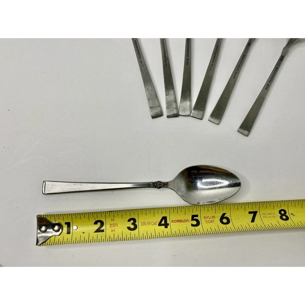 Nasco Stainless Steel Westwood Teaspoons Lot of 7 Made in Japan Rose Floral