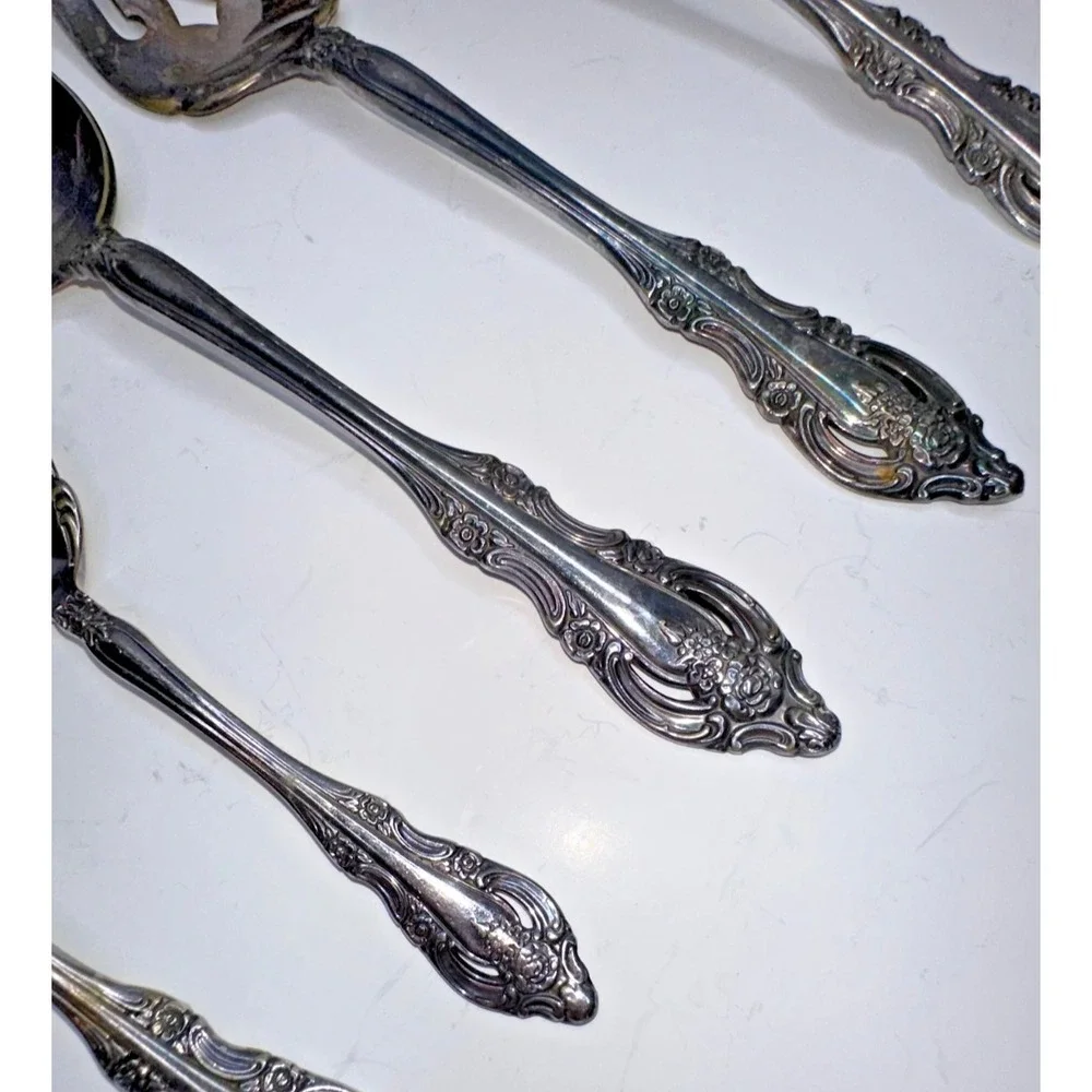 Community Brahms Silver Plated Replacement Flatware Serving 6 Pc Knife‎ Fork Pie